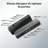 Dokkimisjaam UNITEK D1079A USB4 juhtmega must 100W toiteedastus