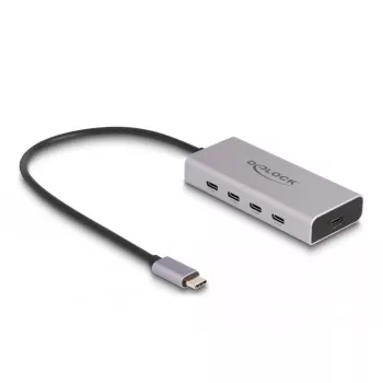 DeLOCK USB-jaotur 10 Gbps USB-C 4 porti PD 85W 30 cm kaabel