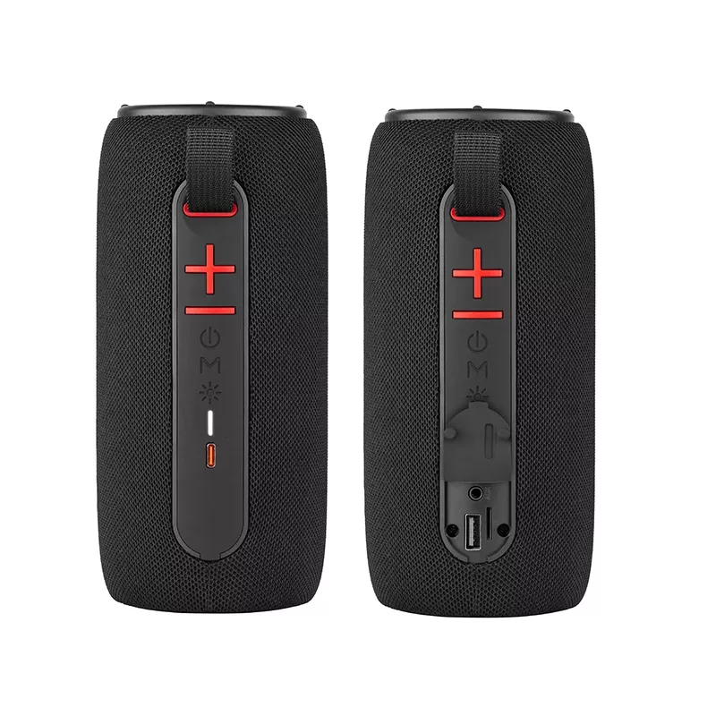 Kaasaskantav stereokõlar TRACER Stripe Must — 10 W RMS, Bluetooth/juhtmega, USB-A ja USB-C, MicroSD, sisseehitatud aku (kuni 5 h)