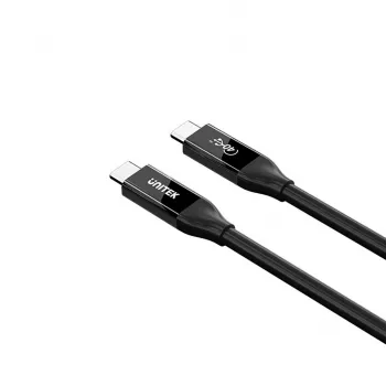 USB-C kaabel Unitek C14100ABK01-2M — 2 m, 100 W toiteedastus, 40 Gbps andmeedastus
