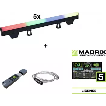 LED toru EUROLITE PT-100/32 Pixel DMX koos Madrixi tarkvaraga, piksli kaardistatav DMX-juhtimine