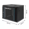 19 tolline püstikkapp QOLTEC 54463 9U 600x500x450 mm metallkorpus võrguseadmetele