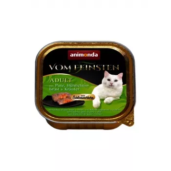 Märg kassitoit animonda Vom Feinsten Gourmet Centre — kalkun ja kana ürtidega, 100 g alus, täiskasvanud
