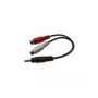 Audio Jack (3.5mm) to 2 RCA kaabel GEMBIRD CCA-406 20 cm Must