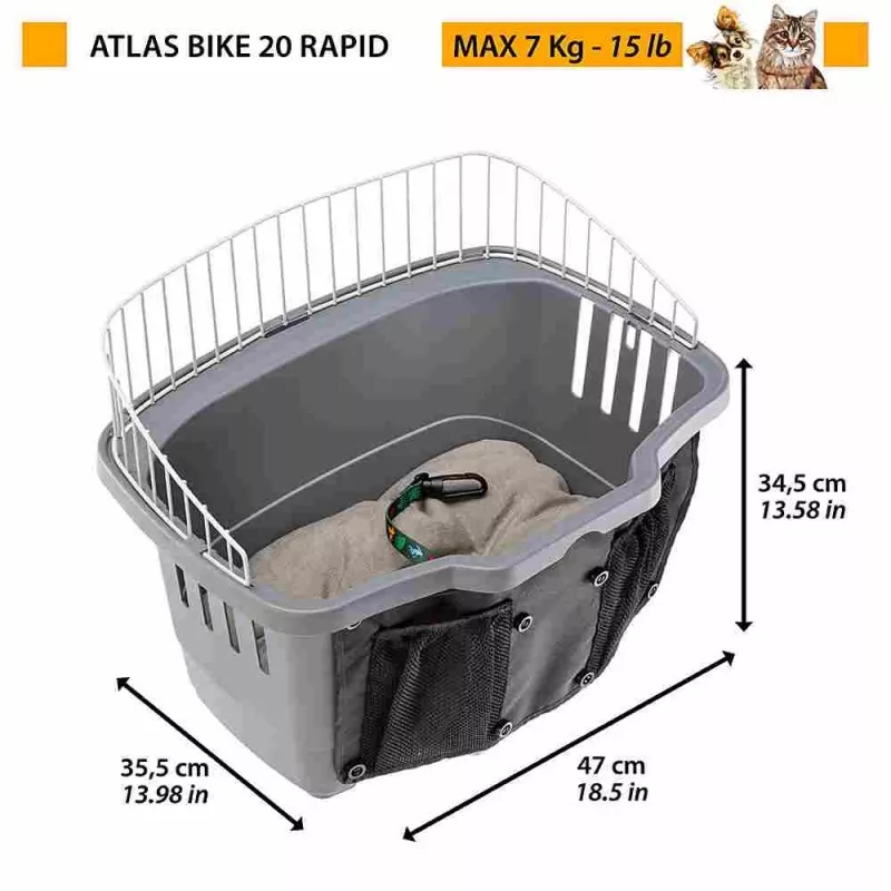 FERPLAST Atlas Bike 20 Rapid - jalgrattakorv loomadele