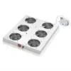 ROLINE 19-tolline katusele paigaldatav ventilaatoriüksus 6 ventilaatori ja termostaadiga, terasest korpus, hall