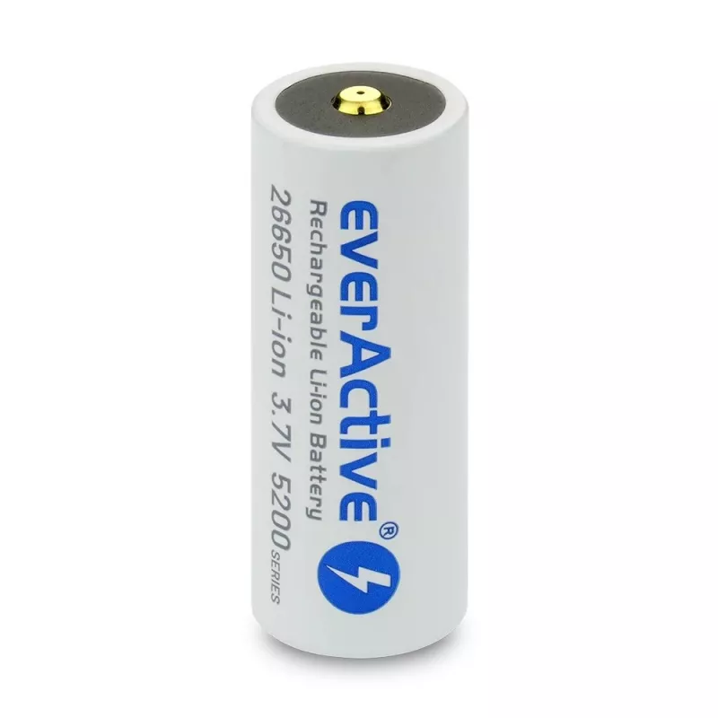 Laetav aku everActive EV26650-52M 3,7V 5200mAh Micro USB laadimisega