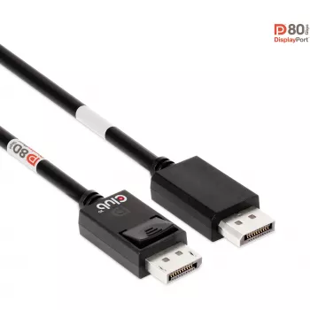 CLUB3D DisplayPort 2.1 Bi-Directional VESA DP80 Certified kaabel 4K240Hz, 8K60Hz or 10K30Hz M/M 1.2m/3.94ft