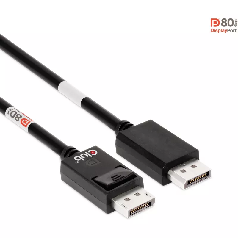 CLUB3D DisplayPort 2.1 Bi-Directional VESA DP80 Certified kaabel 4K240Hz, 8K60Hz or 10K30Hz M/M 1.2m/3.94ft