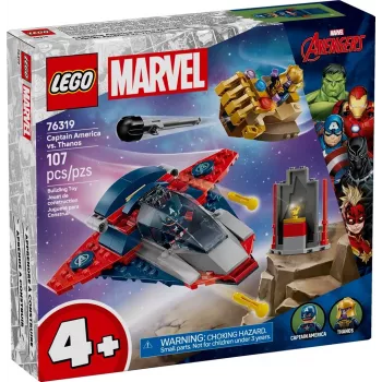 Ehitusmängukomplekt LEGO Marvel Super Heroes Captain America Thanos 76319 — 107 tk, 2 minifiguuri, vanus 4+