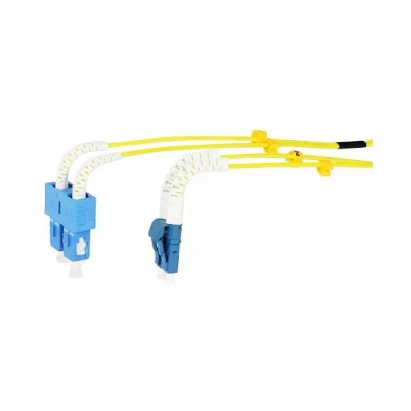 Synergy 21 LWL-2-Faser-Patchk. 10mtr.LC-SC 9/125um OS2 AD 2mm flexible Knickschutztülle - Single- bzw. Monomode-Faser - 10 m