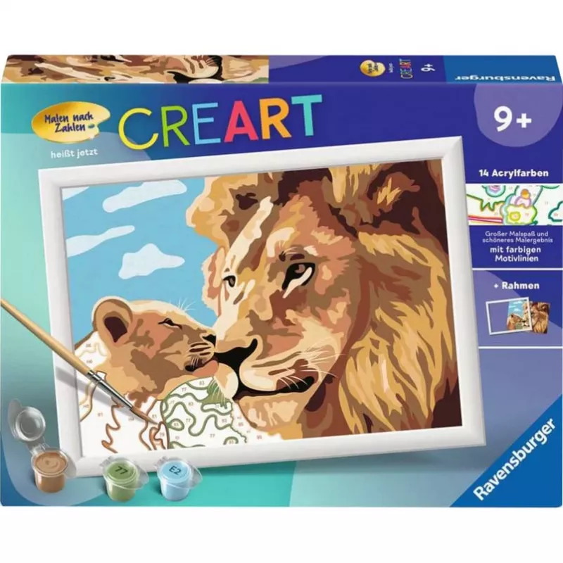 CreArt - Löwe mit Baby, Malen