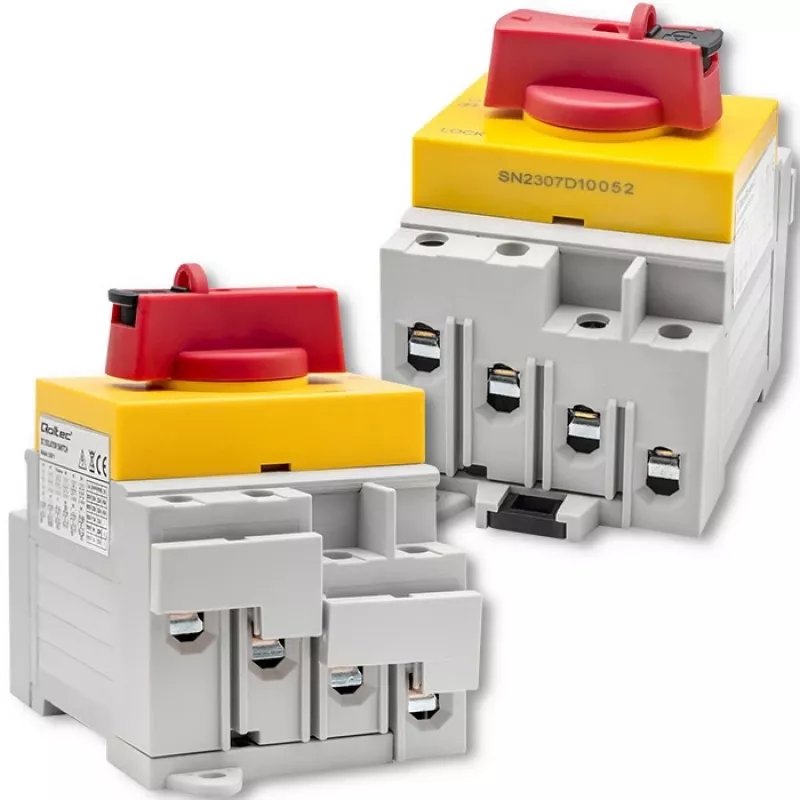Qoltec 52611 DC isolaator lukustusfunktsiooniga | Pealüliti | 1200V | 32A | 8kV | 4P