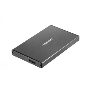 NATEC RHINO GO korpus USB 3.0 2,5-tollisele SATA HDD/SSD-le, must alumiinium