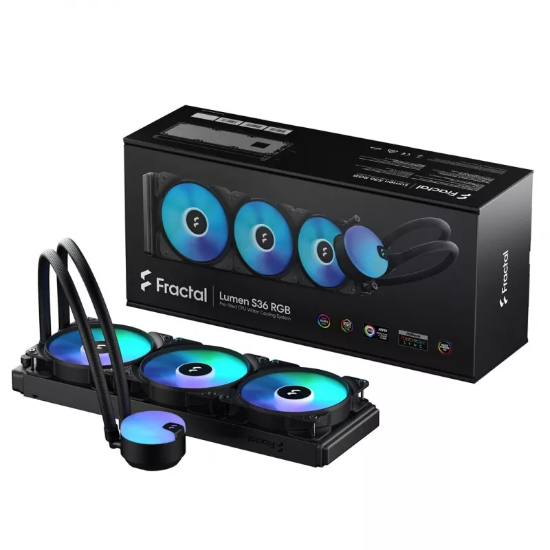 Fractal Design Lumen S36 v2 RGB protsessori vedelikjahutuskomplekt 12 cm Must 1 tk