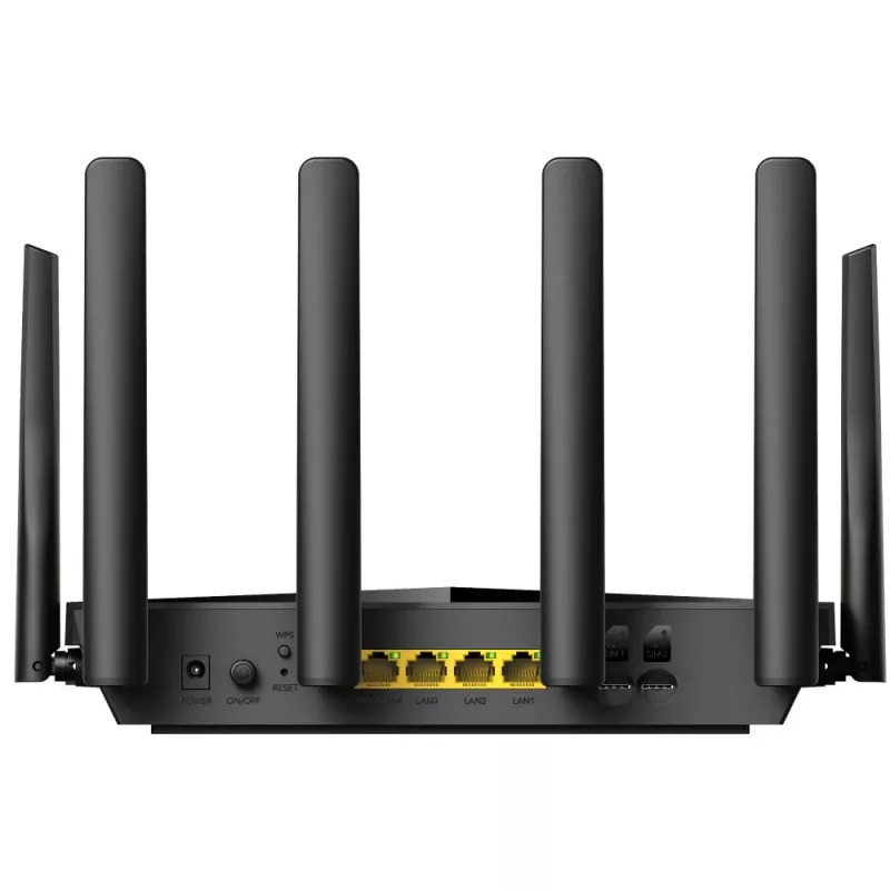 Cudy Uus 4G LTE Cat 6 WiFi ruuter, Qualcommi kiibistik, LTE modemruuter, kahe SIM-kaardiga 4G mobiilruuter, AC1200 kaheriba WiFi, 4 Gigabit porti, OpenVPN, W