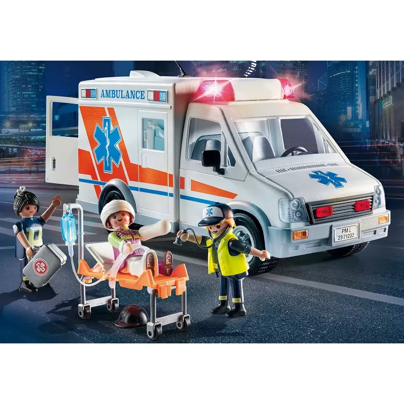 Mängukiirabi sõiduk PLAYMOBIL 71232 — mitmevärviline, vanusele 4–10, AAA patarei