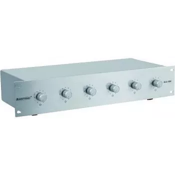 Võimendi/tsooni taseme kontroller Omnitronic ELA 6M-Zonen LS-Regler 5W, 6-tsooniline kutse/taseme juhtimine, 5 W väljund