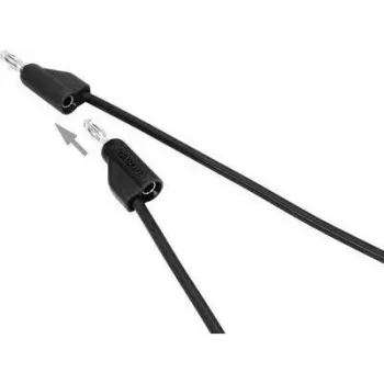 VOLTCRAFT Test Lead [Plug 4 mm - Plug 4 mm] 0.5 m Must MSB-300 (MSB-300-0.5-SW)