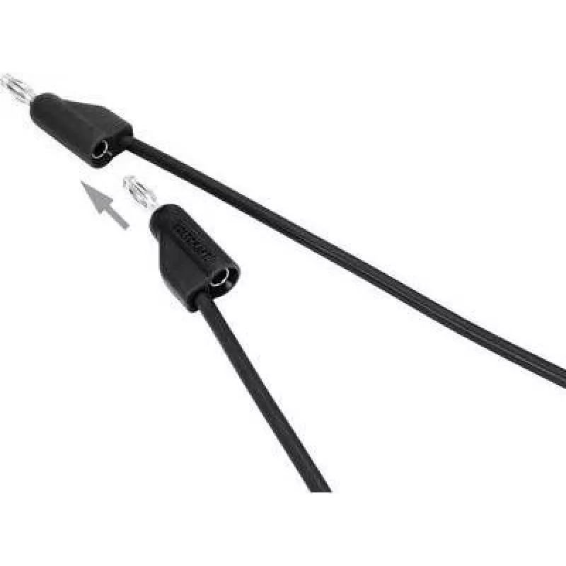 VOLTCRAFT Test Lead [Plug 4 mm - Plug 4 mm] 0.5 m Must MSB-300 (MSB-300-0.5-SW)
