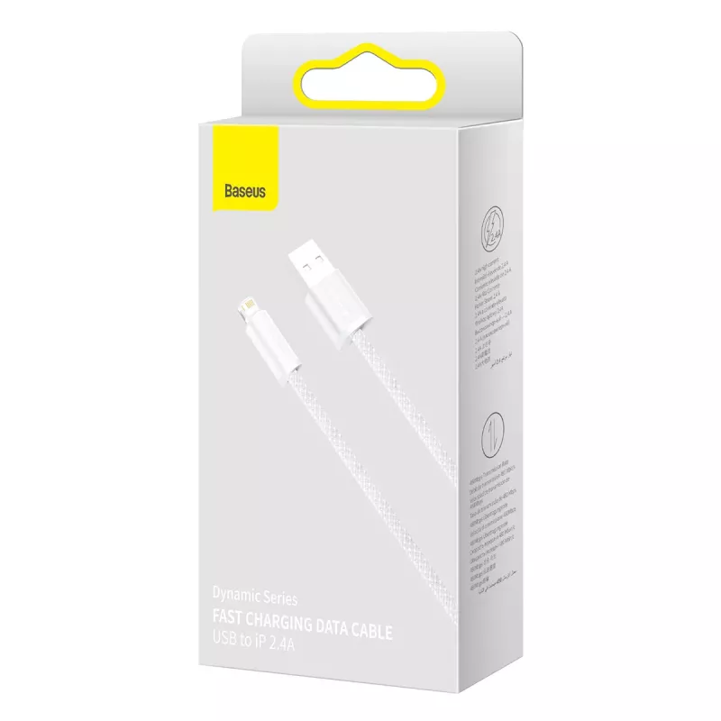 Baseus Dynamic kaabel USB-Lightning, 2,4A, 2m (Valge)