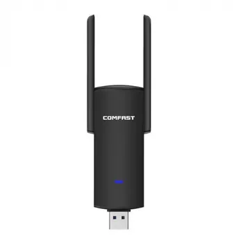 WiFi USB adapter Comfast CF-924AC-V2 1300 Mbit/s kaheribaline 2,4 GHz/5 GHz