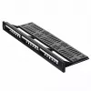 Patch panel 1U LANBERG PPKS-1124-B, 24 porti, 1U, ABS, must, 482.6×44.5×154 mm