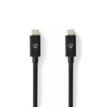 Nedis 2m USB-C-kaabel 4.0 Gen2x2, 240 W, 20 Gbps (CCGB66020BK20)