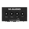 M-Audio M-Track Duo heliliides — USB 2 sisse/2 välja, 16-bit/48 kHz, 1x XLR/TS kombosisend, 1x instrumendisisend, fantoom 48V