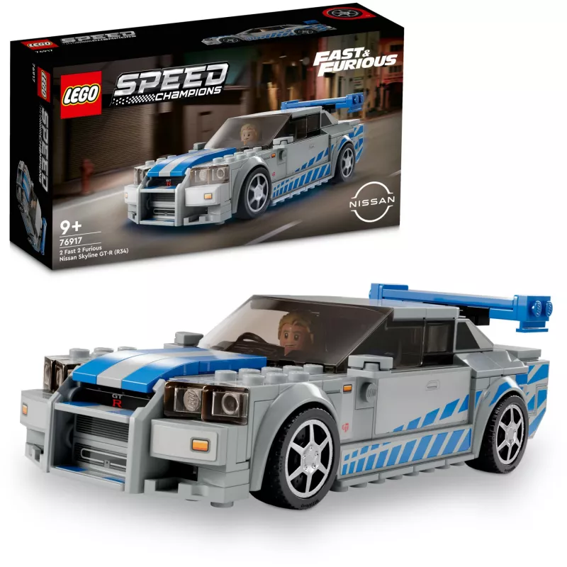 LEGO 76917 Speed Champions 2 Fast 2 Furious Nissan Skyline GT-R (R34) mänguauto
