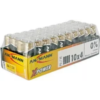 AA patarei ANSMANN 5015681-888 1,5V 40 tk pakk — standardsed leeliselemendid
