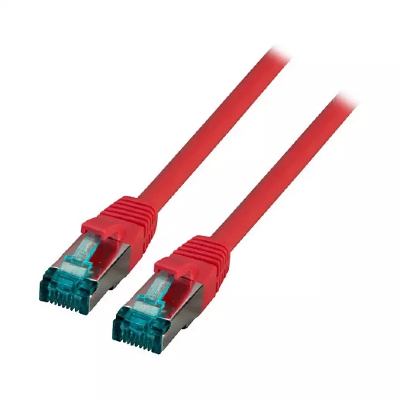 EFB-Elektronik RJ45 paigakaabel Cat.6A S/FTP LSZH punane 0,5 m