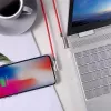 USB-Lightningi kaabel Aukey CB-AL01 Red — nailonpunutisega, Lightning-pistik Apple'i seadmetele