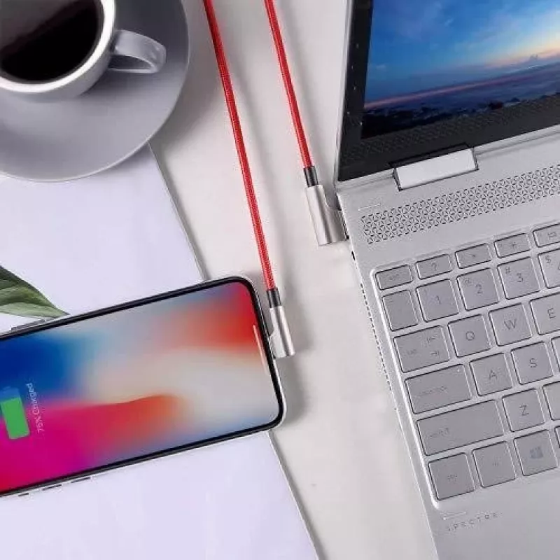 USB-Lightningi kaabel Aukey CB-AL01 Red — nailonpunutisega, Lightning-pistik Apple'i seadmetele