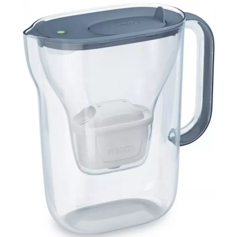 BRITA veefiltri kann Style Essential grafiithall koos 4 MAXTRA Pro filtriga, 2,4 L paak, 1,4 L filtreeritud vett