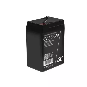 UPS aku roheline Cell AGM11 6 V 5 Ah suletud pliiaku (VRLA) üksik aku, 70×100×47 mm, 780 g