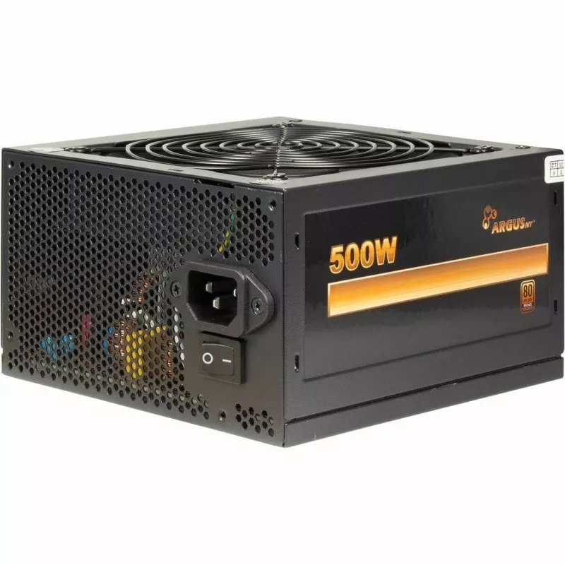 Inter-Tech ArgusNT BPS-500 toiteplokk 500 W 20+4 pin ATX ATX Must