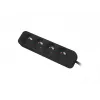 Lanberg PS0-04E-0100-IEC-BK toite pikendusjuhe 1m 4 vahelduvvoolupesa siseruumidesse Must