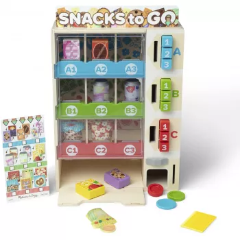 Melissa & Doug - Müügiautomaadi mängukomplekt puidust, poe mäng