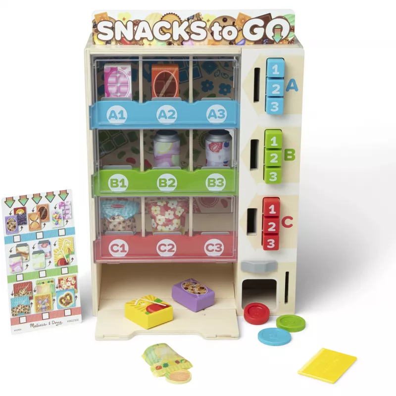 Melissa & Doug - Müügiautomaadi mängukomplekt puidust, poe mäng