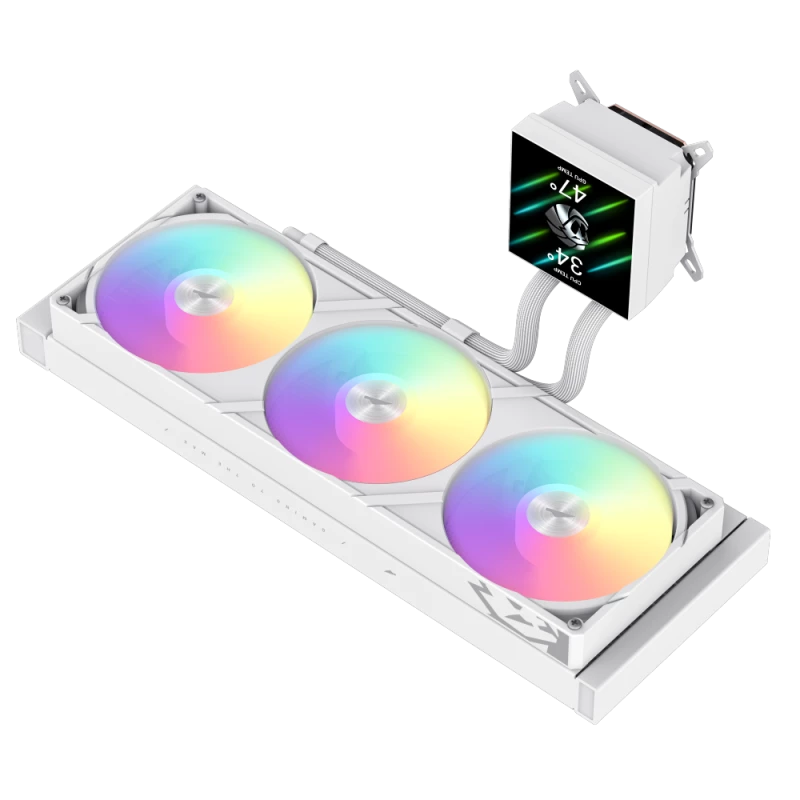 Gamemaxi protsessori vedelikjahutus | GLACIER 360 LCD WH | Intel, AMD