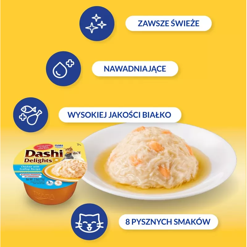 INABA Dashi Delights kana kammkarbiga puljongis - kassi maiused - 70g