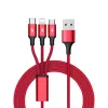 UNITEK C4049RD USB-kaabel 1,2 m USB A USB C/Micro-USB B/Lightning Punane