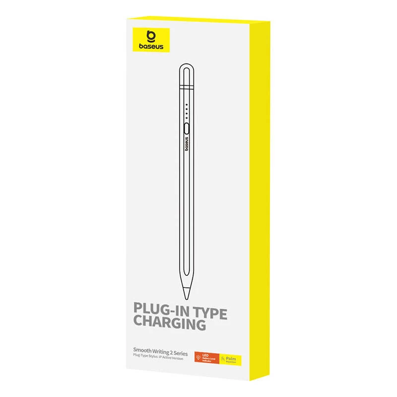 Stylus Baseus Smooth Writing Series pistiklaadimisega Lightning, valge
