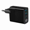 Gembird TA-UC-PDQC30LCD-BK-02 mobiilseadme laadija Universaalne Must AC Kiirlaadimine Siseruumides