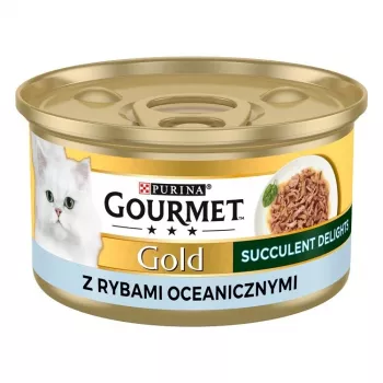 PURINA Gourmet Gold Succulent Delights ookeani kala – märg kassitoit – 85g