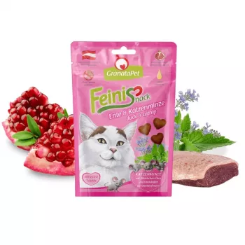 Kassimaiused Fox4Pets GRANATAPET FeiniSnack part ja kassinaeris, lihane tahke kotike, 50 g, suhkruvaba, gluteenivaba
