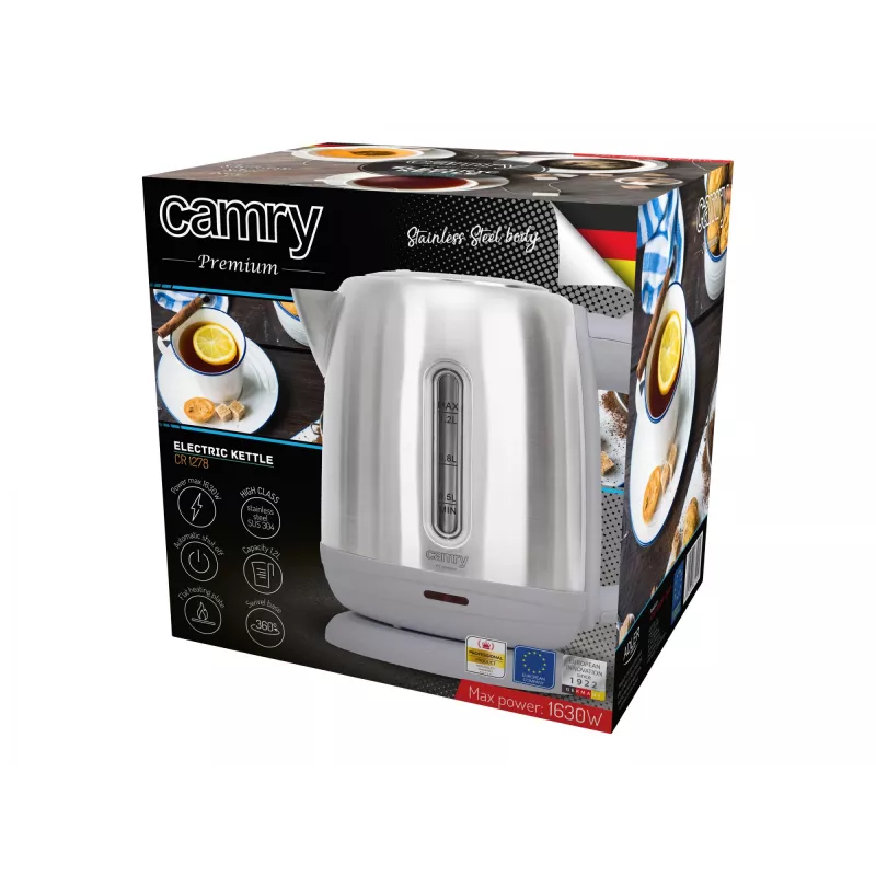 Elektriline veekeetja Camry 1,2 L 1630 W Hall roostevaba teras