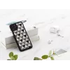 Telefonikott iKins iPhone 11 Pro jaoks — must püramiidtekstuuriga disain