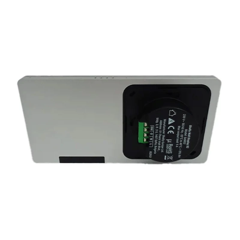 Kahepoolne juhtpaneel Shelly Wall Display X2 WiFi/BLU (hõbedane) + BLU H&T